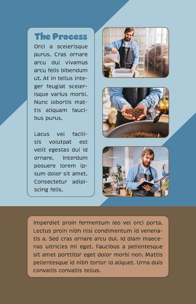 Page from the Oasis Coffee promotional booklet