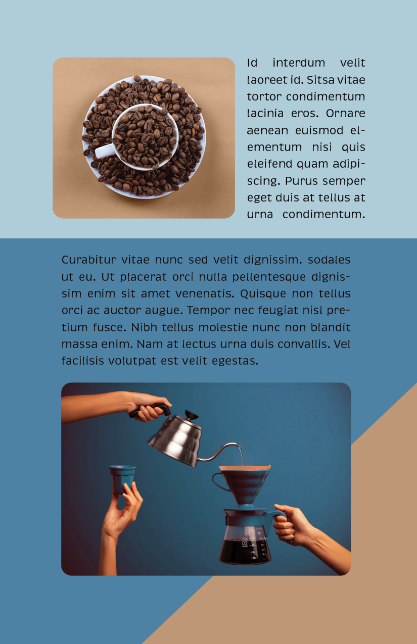 Page from the Oasis Coffee promotional booklet